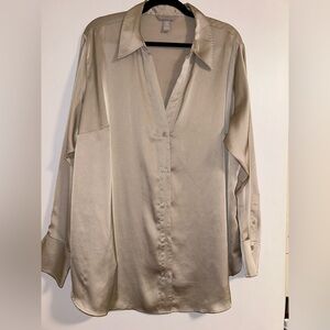 Beige H&M V-neck Blouse, XXL​